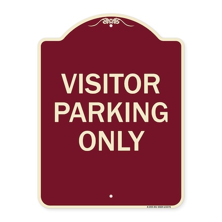 Signmission Parking Reserved Visitor Parking Heavy-Gauge Aluminum Architectural Sign, 24" x 18", BU-1824-23376 A-DES-BU-1824-23376